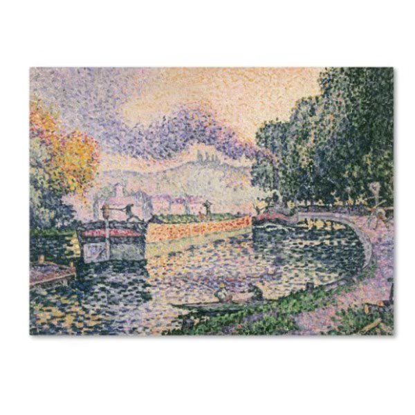 Paul Signac 'The Tugboat' Canvas Art, 24x32, Trademark Fine Art, Mfr#: AA00829-C2432GG